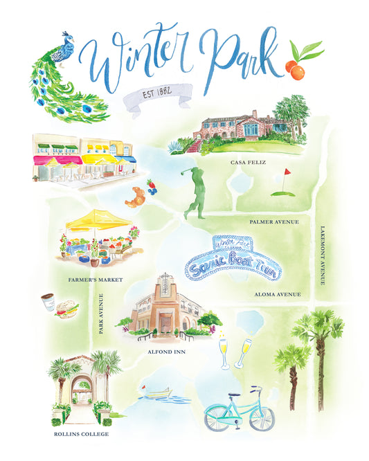 Winter Park Map Print
