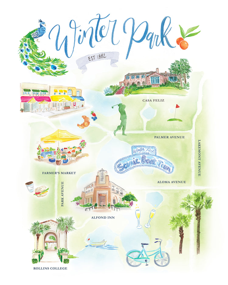Winter Park Map Print