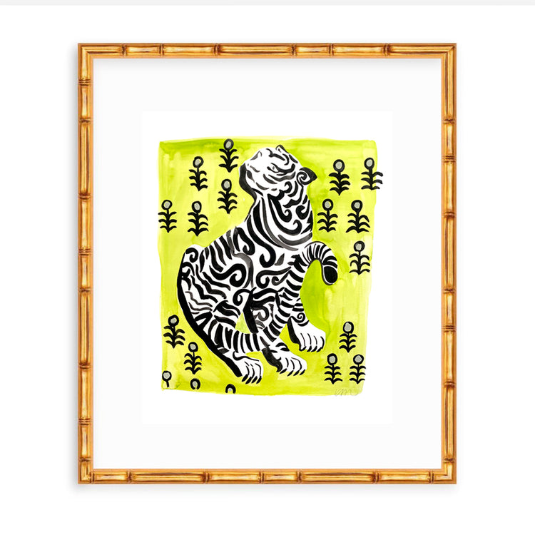 Chartreuse Tiger Original Painting