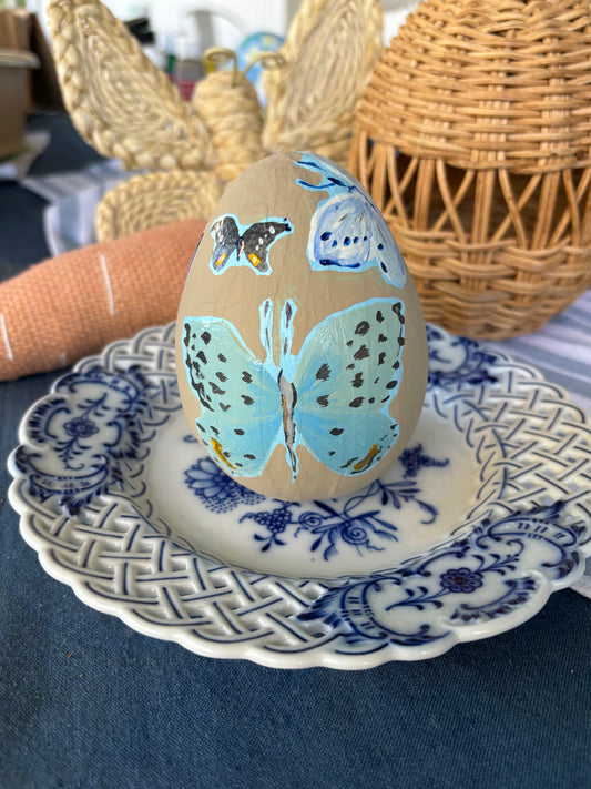 Hand Painted Butterfly Egg
