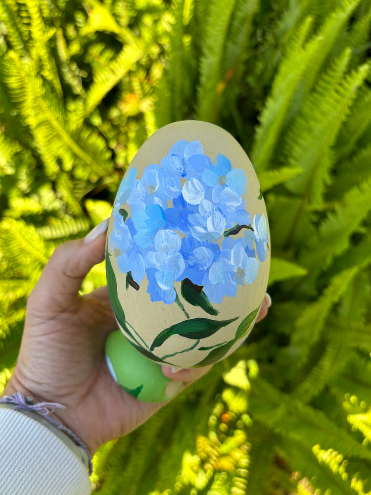 Hand Painted Hydrangea Eggs