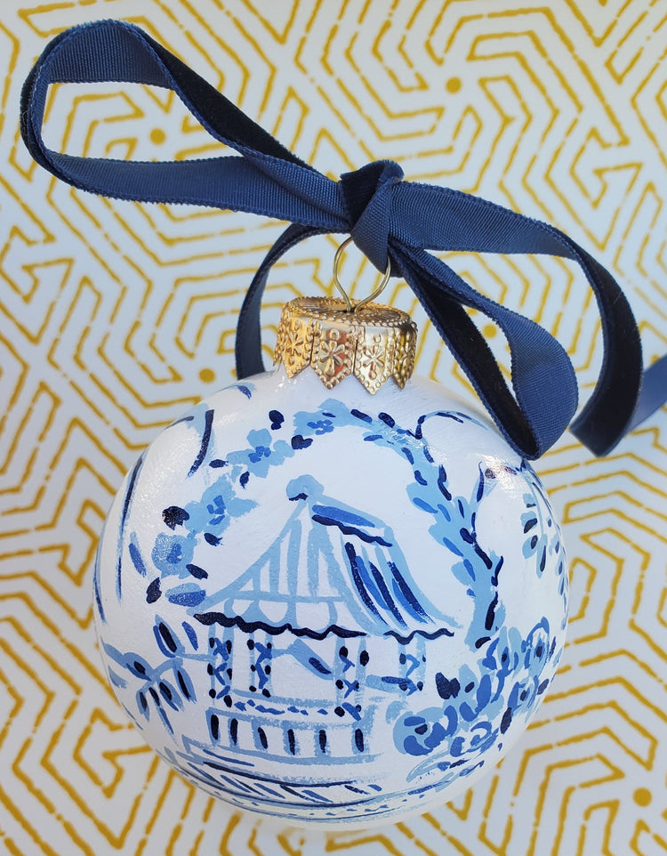 Blue & White Chinoiserie Ornament