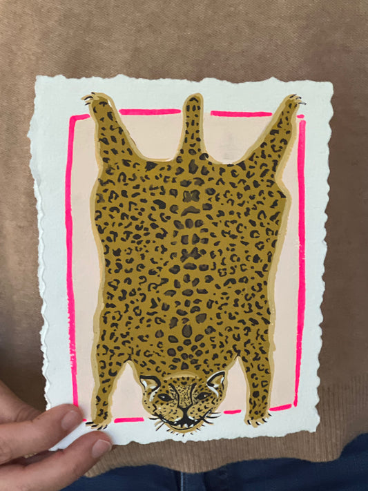 Flat Leopard Original Painting
