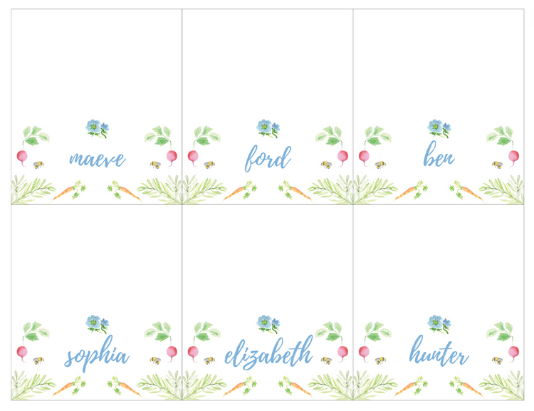 Spring Harvest Place Cards Canva Template