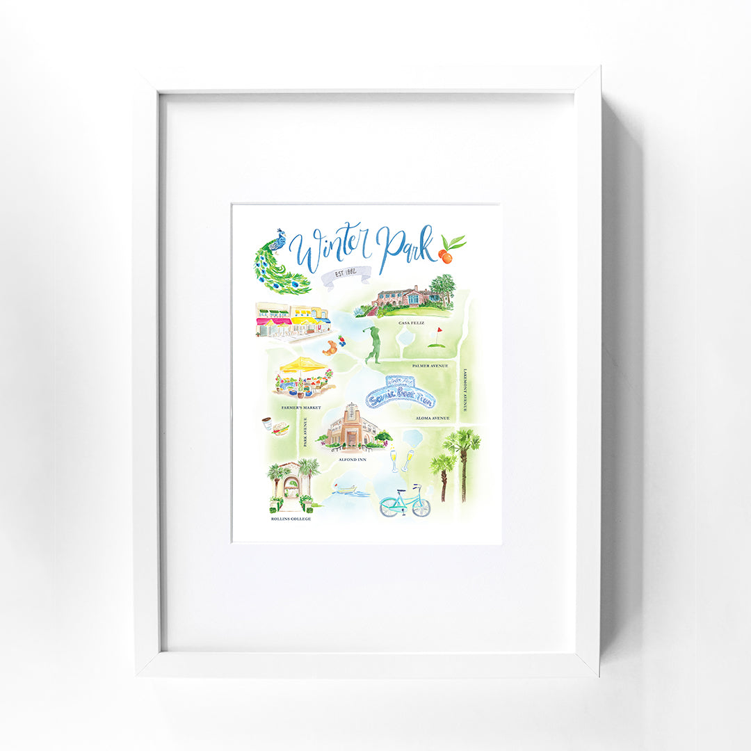 Winter Park Map Print